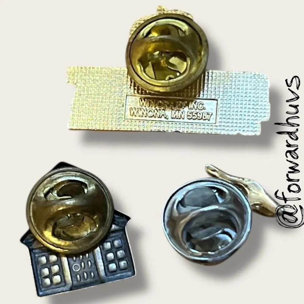 Vintage Education & Recognition Lapel Pins – Gold Tone – Set of 3